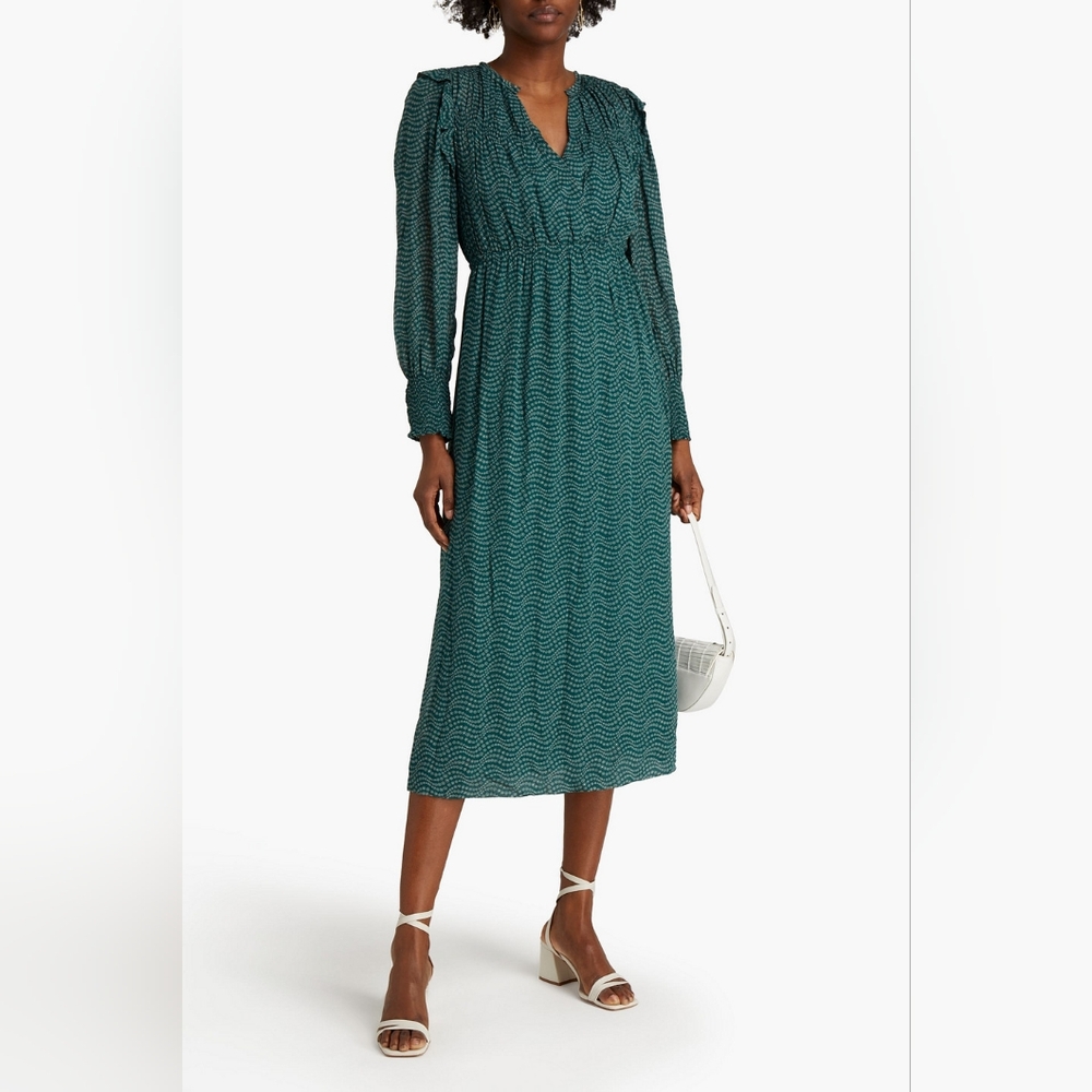 ba&sh Teal Long Sleeve Dress